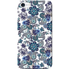 Hesaplı Dünya Apple iPhone 8 Kılıf Vektörel Çiçek Baskılı Esnek TPU Silikon