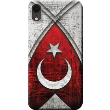 Hesaplı Dünya Apple iPhone XR Kılıf Türk Bayrağı Tasarım Baskılı Esnek TPU Silikon