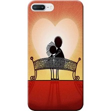 Hesaplı Dünya Apple iPhone 8 Plus Kılıf Love Aşk Sarılma Bank Baskılı Esnek TPU Silikon