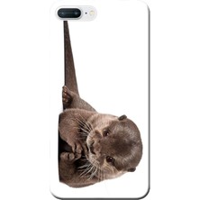 Hesaplı Dünya Apple iPhone 8 Plus Kılıf Su Samuru Baskılı Esnek TPU Silikon