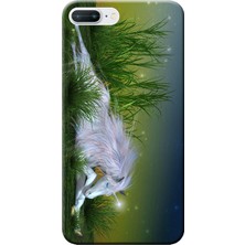 Hesaplı Dünya Apple iPhone 8 Plus Kılıf Fantastik Unicorn Baskılı Esnek TPU Silikon