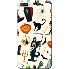 Hesaplı Dünya Apple iPhone 8 Plus Kılıf Halloween Evil Baskılı Esnek TPU Silikon