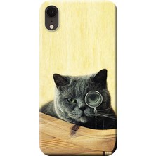 Hesaplı Dünya Apple iPhone XR Kılıf Kedi Resim Baskılı Esnek TPU Silikon