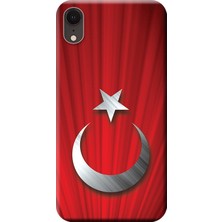 Hesaplı Dünya Apple iPhone XR Kılıf Türk Bayrağı Tasarım Baskılı Esnek TPU Silikon