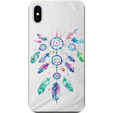 Hesaplı Dünya Apple iPhone XS Kılıf Düş Kapanı Dreamcatcher Baskılı Esnek TPU Silikon
