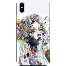 Hesaplı Dünya Apple iPhone XS Max Kılıf Renkli Floral Desenli Baskılı Esnek TPU Silikon