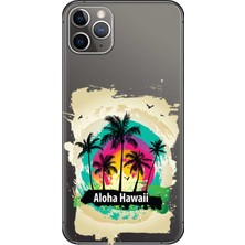 Hesaplı Dünya Apple iPhone 11 Pro Kılıf Aloha Hawaii Baskılı Esnek TPU Silikon
