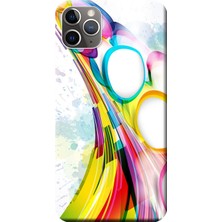 Hesaplı Dünya Apple iPhone 11 Pro Kılıf Renk Akışı Baskılı Esnek TPU Silikon