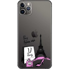 Hesaplı Dünya iPhone 11 Pro Kılıf Paris Fashion Baskılı Esnek Tpu SILIKON369