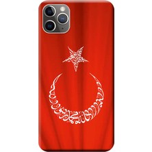Hesaplı Dünya Apple iPhone 11 Pro Max Kılıf Türk Bayrağı Baskılı Esnek TPU Silikon