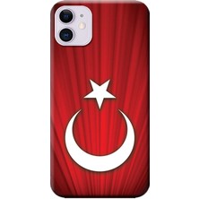 Hesaplı Dünya iPhone 11 Kılıf Türk Bayrağı Tasarım Baskılı Esnek Tpu SILIKON136