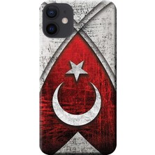 Hesaplı Dünya Apple iPhone 12 Kılıf Türk Bayrağı Tasarım Baskılı Esnek TPU Silikon