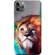Hesaplı Dünya Apple iPhone 11 Pro Max Kılıf Aslan Kral Baskılı Esnek TPU Silikon