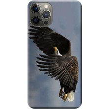Hesaplı Dünya Apple iPhone 12 Pro Kılıf Kartal Baskılı Esnek TPU Silikon
