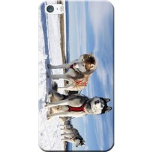 Hesaplı Dünya Apple iPhone 5/5S Kılıf Kızak Husky Eskimo Köpek Baskılı Esnek TPU Silikon