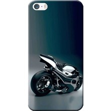 Hesaplı Dünya Apple iPhone 5/5S Kılıf Klas Motorsiklet Baskılı Esnek TPU Silikon