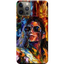 Hesaplı Dünya Apple iPhone 12 Pro Max Kılıf Renkli Michael Jackson Baskılı Esnek TPU Silikon