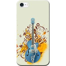 Hesaplı Dünya Apple iPhone 6/6S Kılıf Mavi Gitar Baskılı Esnek TPU Silikon