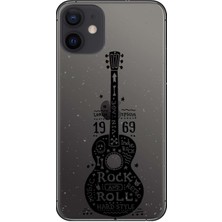Hesaplı Dünya Apple iPhone 12 Mini Kılıf Rock 1969 Baskılı Esnek TPU Silikon