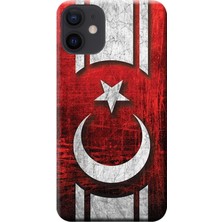 Hesaplı Dünya Apple iPhone 12 Mini Kılıf Türk Bayrağı Tasarım Baskılı Esnek TPU Silikon