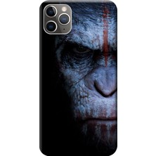 Hesaplı Dünya Apple iPhone 11 Pro Max Kılıf Maymunlar Cehannem Baskılı Esnek TPU Silikon