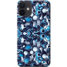 Hesaplı Dünya Apple iPhone 12 Mini Kılıf Dekoratif Dalgalı Kabarcık Baskılı Esnek TPU Silikon