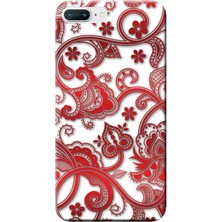 Hesaplı Dünya Apple iPhone 7 Plus Kılıf Kırmızı Ton Vektörel Tasarım Baskılı Esnek TPU Silikon