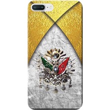 Hesaplı Dünya Apple iPhone 8 Plus Kılıf Osmanlı Tuğra Tasarım Baskılı Esnek TPU Silikon