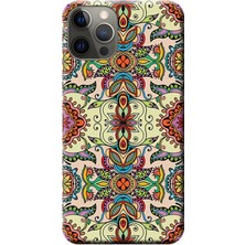 Hesaplı Dünya Apple iPhone 12 Pro Max Kılıf Dekoratif Geometrik Vektörel Baskılı Esnek TPU Silikon