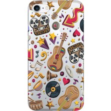 Hesaplı Dünya Apple iPhone 6/6S Kılıf Müzik Fest Baskılı Esnek TPU Silikon
