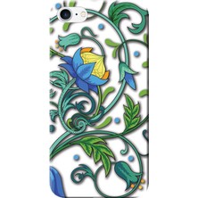 Hesaplı Dünya Apple iPhone 7 Kılıf Vektörel Çiçek Baskılı Esnek TPU Silikon