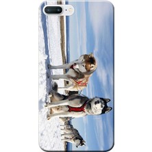 Hesaplı Dünya Apple iPhone 7 Plus Kılıf Kızak Husky Eskimo Köpek Baskılı Esnek TPU Silikon