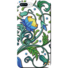 Hesaplı Dünya Apple iPhone 7 Plus Kılıf Vektörel Çiçek Baskılı Esnek TPU Silikon