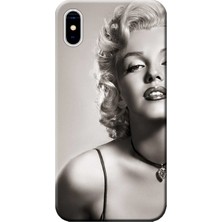 Hesaplı Dünya Apple iPhone XS Kılıf Marilyn Monroe Baskılı Esnek TPU Silikon