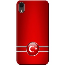Hesaplı Dünya Apple iPhone XR Kılıf Türk Bayrağı Baskılı Esnek TPU Silikon