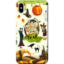 Hesaplı Dünya Apple iPhone XS Kılıf Happy Hallowen Baskılı Esnek TPU Silikon