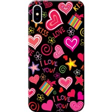 Hesaplı Dünya Apple iPhone X Kılıf Kıss Love Baskılı Esnek TPU Silikon