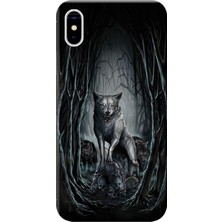 Hesaplı Dünya Apple iPhone X Kılıf Kurtlar Baskılı Esnek TPU Silikon