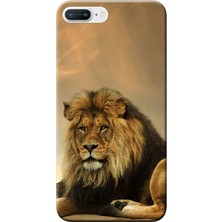 Hesaplı Dünya Apple iPhone 7 Plus Kılıf Kral Aslan Baskılı Esnek TPU Silikon