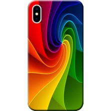 Hesaplı Dünya Apple iPhone XS Kılıf Renk Paleti Baskılı Esnek TPU Silikon
