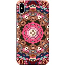 Hesaplı Dünya Apple iPhone XS Kılıf Dekoratif Geometrik Vektörel Baskılı Esnek TPU Silikon