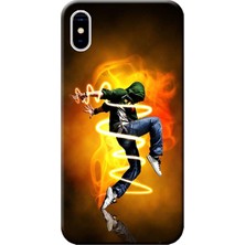 Hesaplı Dünya Apple iPhone XS Kılıf Alev HipHop Baskılı Esnek TPU Silikon