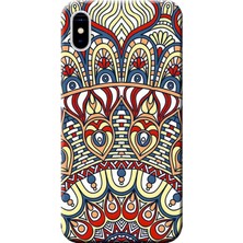 Hesaplı Dünya iPhone Xs Kılıf Dekoratif Geometrik Vektörel Baskılı Esnek Tpu SILIKON5550