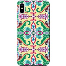 Hesaplı Dünya Apple iPhone XS Kılıf Dekoratif Geometrik Vektörel Baskılı Esnek TPU Silikon