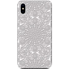 Hesaplı Dünya Apple iPhone XS Kılıf Gri Ton Vektörel Tasarım Baskılı Esnek TPU Silikon