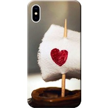Hesaplı Dünya Apple iPhone XS Kılıf Aşk Botu Baskılı Esnek TPU Silikon