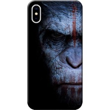 Hesaplı Dünya Apple iPhone XS Max Kılıf Maymunlar Cehannem Baskılı Esnek TPU Silikon