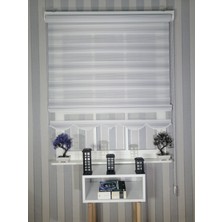 Serin Home Collection Gri Geçişli Dar Plise Yeni Sezon Zebra Stor Perde
