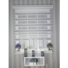 Serin Home Collection Siyah Geçişli Dar Plise Yeni Sezon Zebra Stor Perde