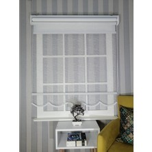 Serin Home Collection Yeni Sezon Çiftli Mekanizma Stor Tül ve Güneşlik